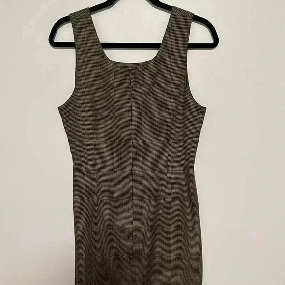 Gap houndstooth mini dress rayon 90s Abercrombie Ralph size 6/M vintage brown - Picture 8 of 8